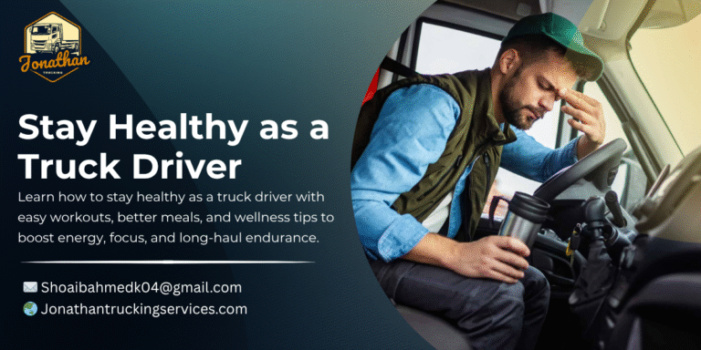 how to stay healthy as a truck driver