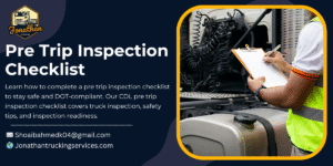 Pre Trip Inspection Checklist