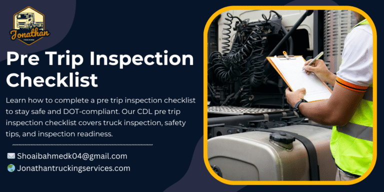 Pre Trip Inspection Checklist